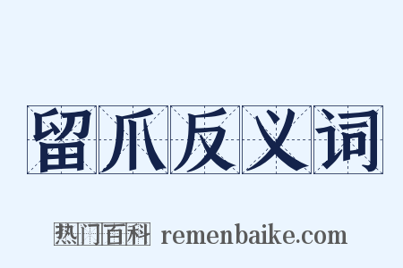 留爪反义词是什么意思的图片